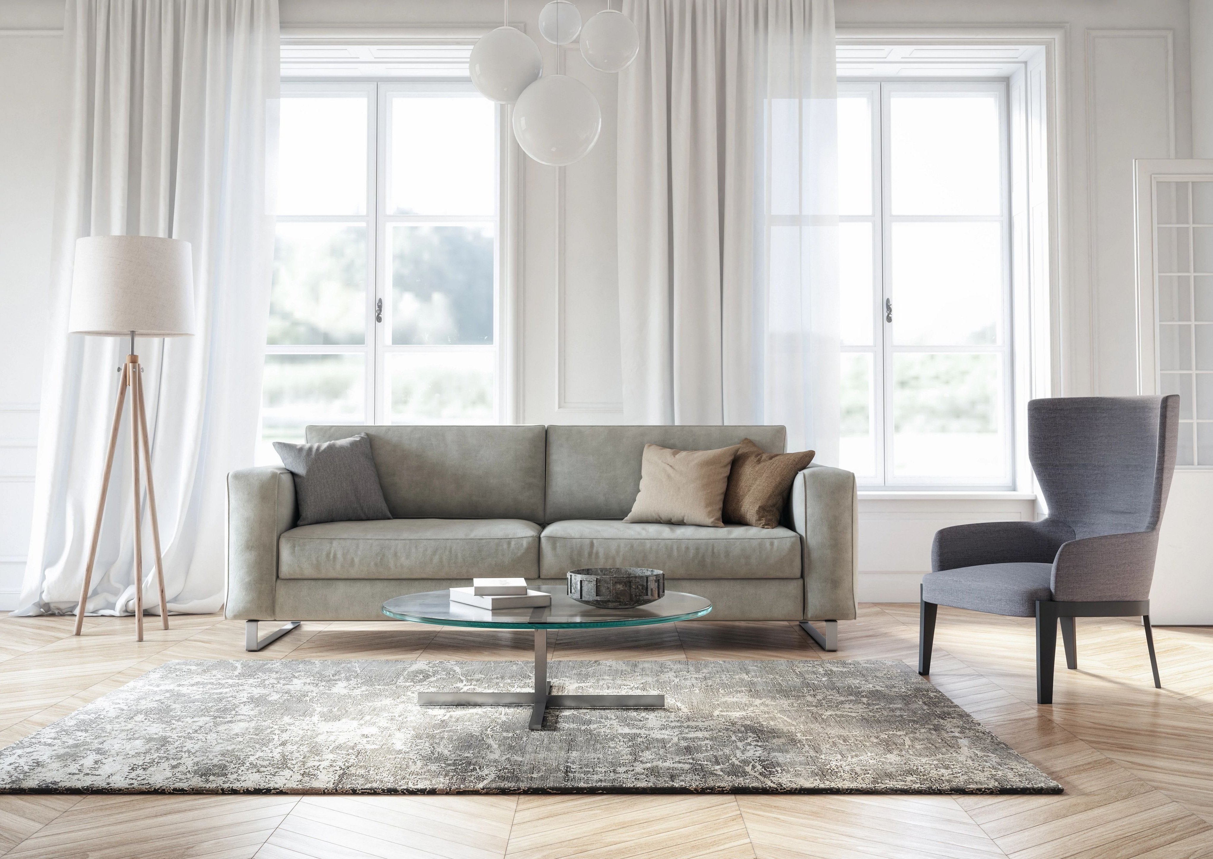 Bright living room with floor from Wiregrass Floorcovering in Enterprise